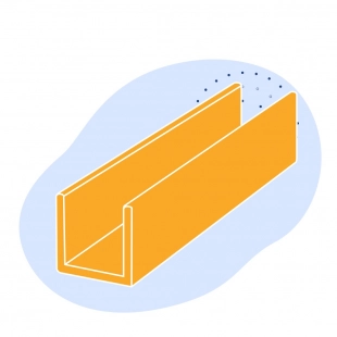 Алюминиевый швеллер 45x32x2.5x1000 мм В95 ГОСТ 8617-2018