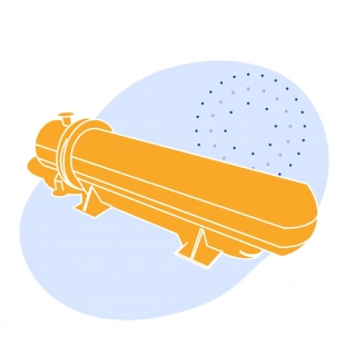 Пароводяной подогреватель 792 шт 18.1 Гкал/час 188 т/час 820x4135 мм 108 м2