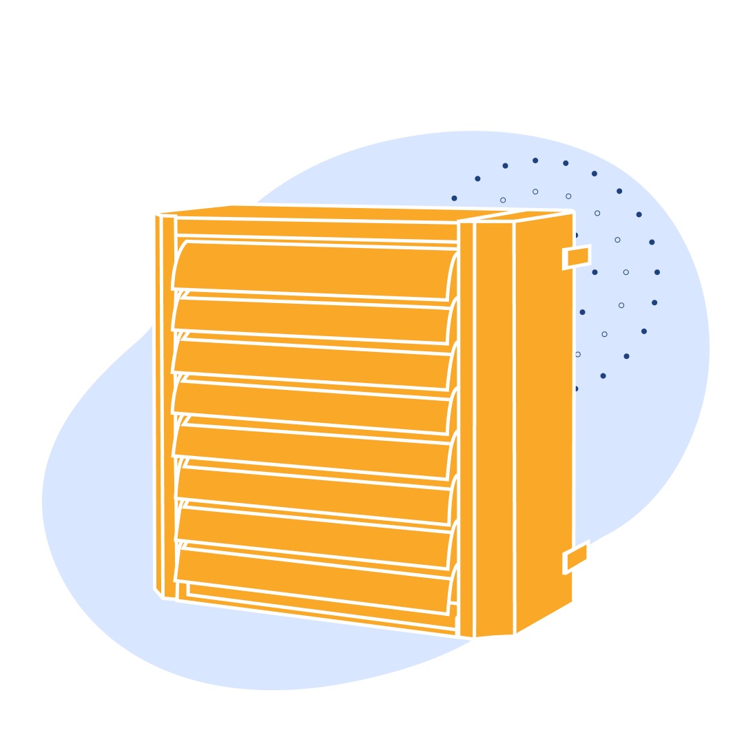 Воздушно-отопительный агрегат 25000 м3/ч 360 кВт 190 °С